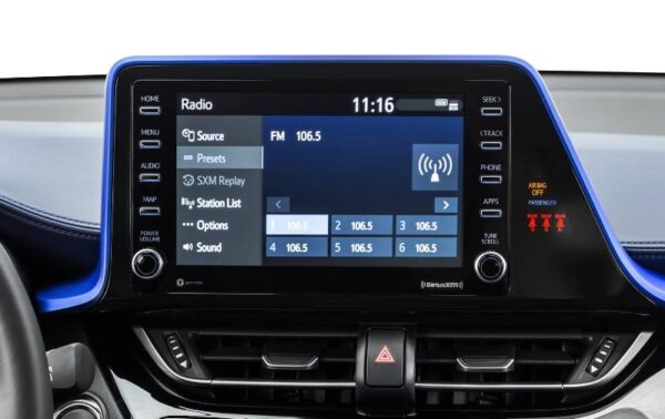 Toyota CHR SUV 1st Generation infotainment screen view