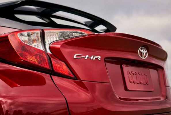 Toyota CHR SUV 1st Generation tail light close view