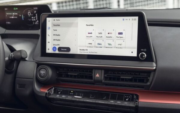 Toyota Prius Prime Sedan 3rd generation infotainment screen view