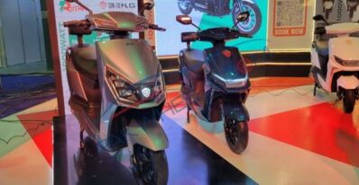 Benling E Scooty and E Bike shown by crown