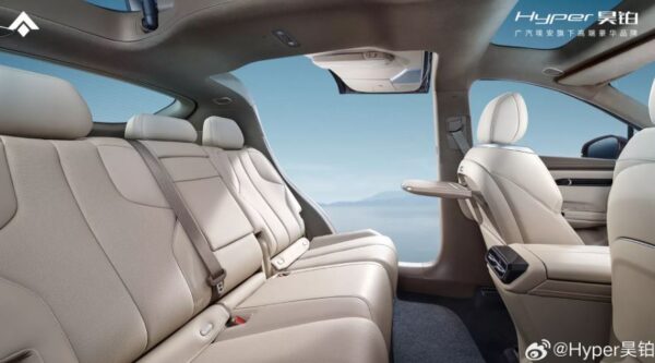 GAC Aion 'Hyper HT' Suv Rear seats view