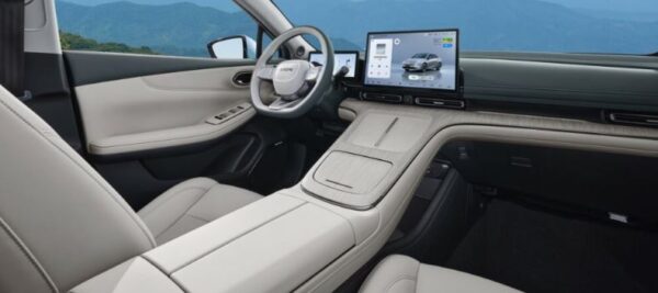 GAC Aion X Max electric sedan front cabin interior view
