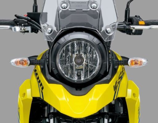 Suzuki V Strom 250 Adventure Motorbike front headlamp close view