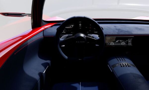 Mazda Iconic SP hybrid sedan front cabin interior view