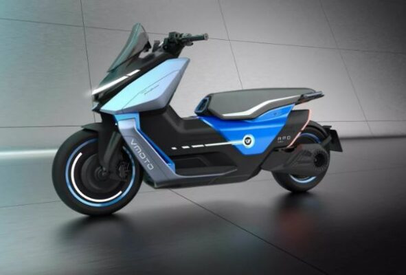 Vmoto's Electric Scooter full side view
