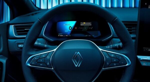 Renault Unveils Symbioz A Hybrid SUV steering wheel and instrument cluster