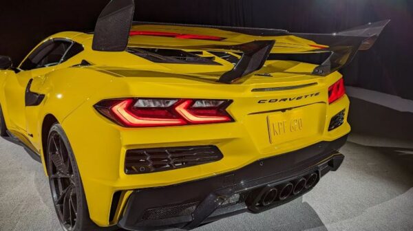 Corvette ZR1 Ultimate V8 Supercar with 1,064 HP lights close view