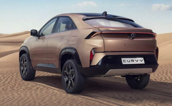 Tata Curvv SUV side and rear view