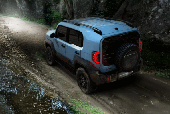 Toyota’s Baby Land Cruiser FJ full view from upside