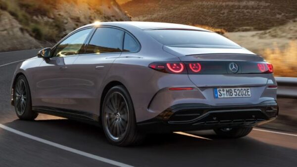 Mercedes Benz C Class Electric side and rear view