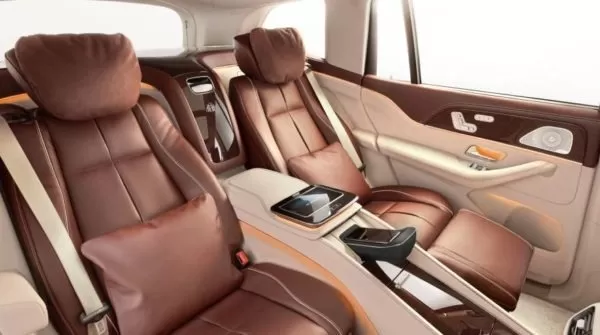 2020 Mercedes Benz Maybach GLS 600 back cabin interior view
