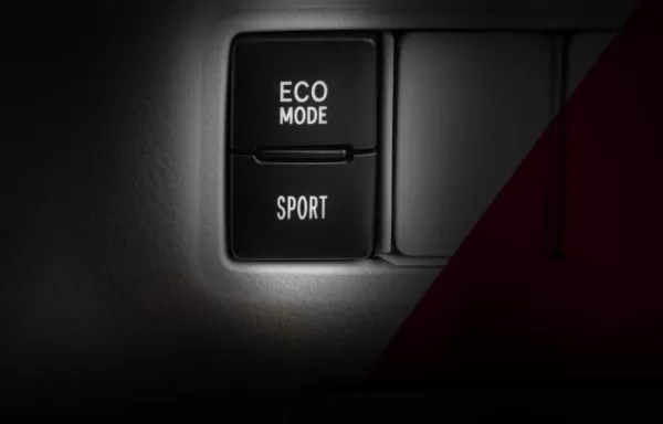 2020 Toyota Yaris eco and sport mode buttons