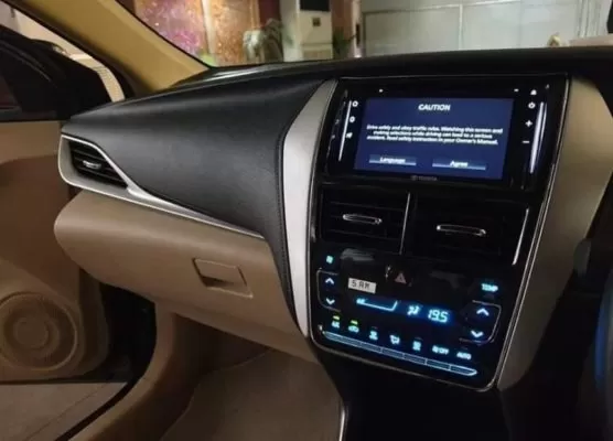 2020 Toyota Yaris full infotainment system view
