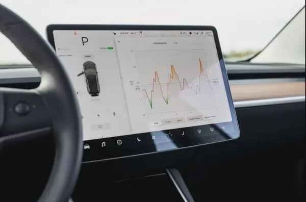 2020 Tesla Model 3 information screen