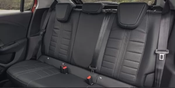 6th Generation Vauxhall corsa rear seats view