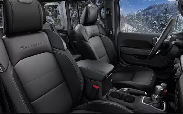 4th Generation Jeep Wrangler front seats view