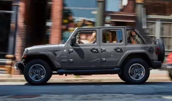 4th Generation Jeep Wrangler side and wheels view