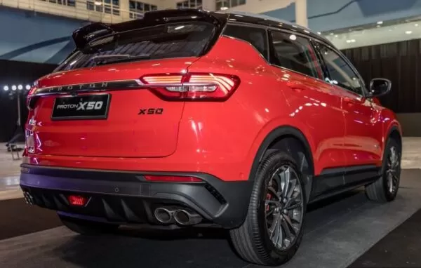 1st Generation Proton X50 SUV Rear down view