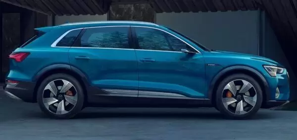 1st generation Audi E tron Electric SUV full side view