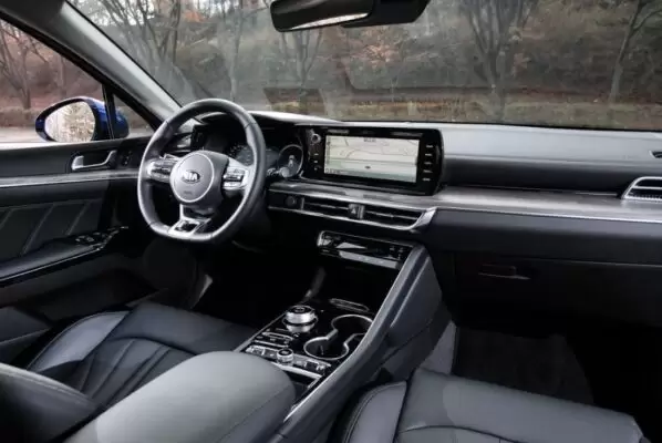 5th Generation KIA optima Sedan front cabin interior view