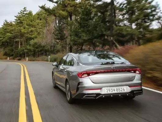 5th Generation KIA optima Sedan silver rear view