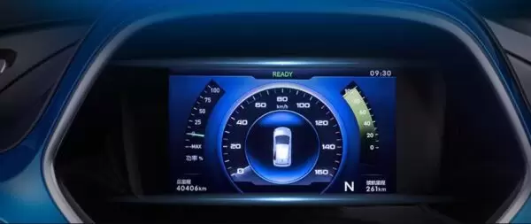 1st Generation BAIC EC3 EV hatchback 7 inch dual interface dashboard screen