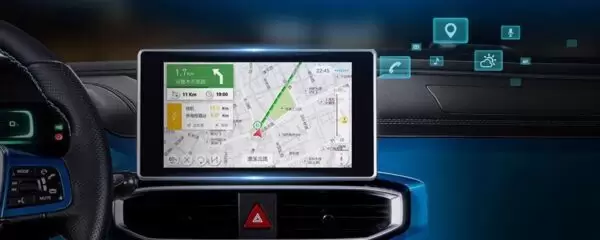 1st Generation BAIC EC3 EV hatchback 8 inch infotainment screen
