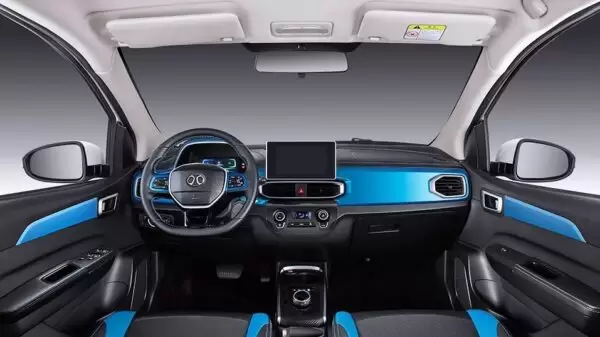1st Generation BAIC EC3 EV hatchback front cabin interior