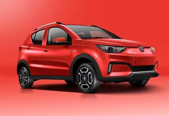 1st Generation BAIC EC3 EV hatchback red view