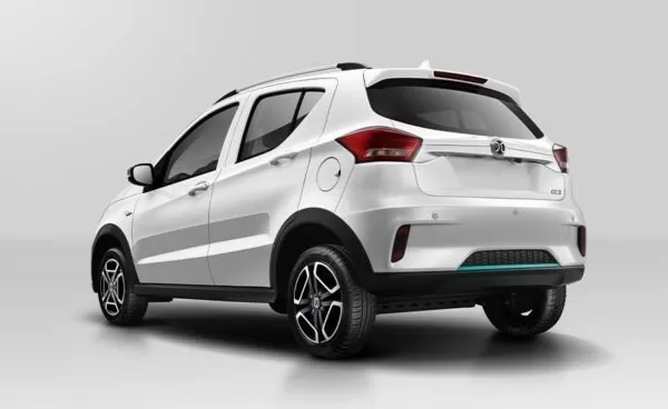 1st Generation BAIC EC3 EV hatchback white rear view