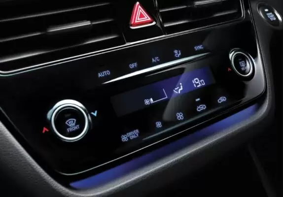 1st Generation Hyundai Ioniq Hybrid sedan climate control buttons