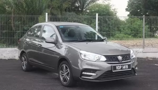 3rd Generation Proton Saga Sedan front and side view