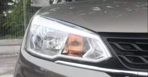 3rd Generation Proton Saga Sedan headlamps close view