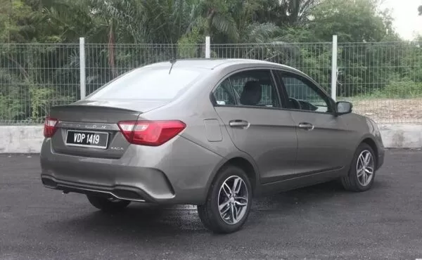 3rd Generation Proton Saga Sedan side and rear view