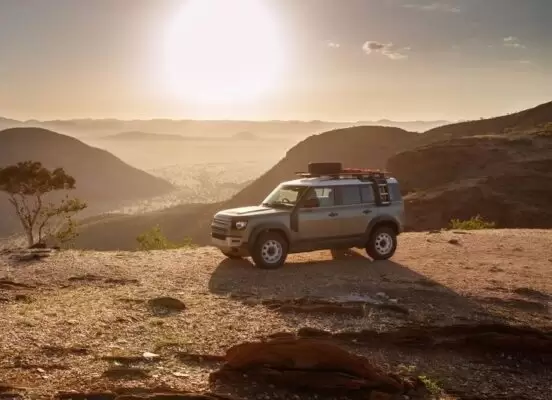 Latest generation Land Rover Defender SUV full view