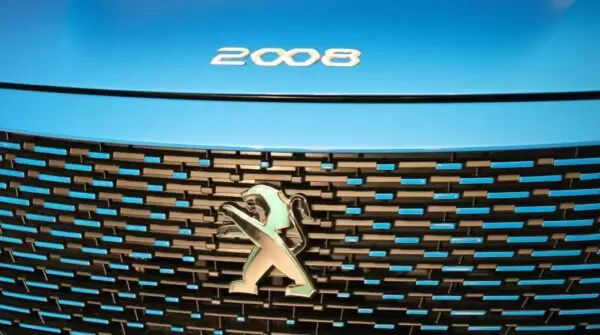 2nd Generation peugeot 2008 SUV front grille close view
