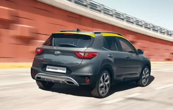 1st generation kia stonic small suv side rear view