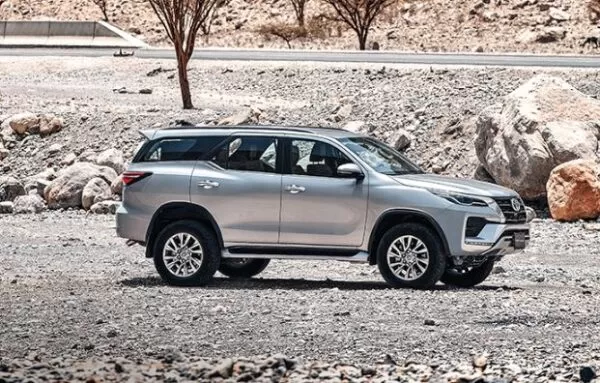 2nd generation facelifted toyota fortuner suv full side view