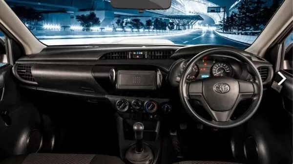 8th generation Toyota hilux single cabin interior view