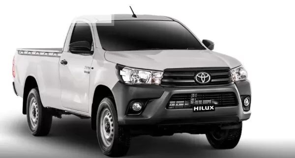 8th generation Toyota hilux single cabin title image and front view