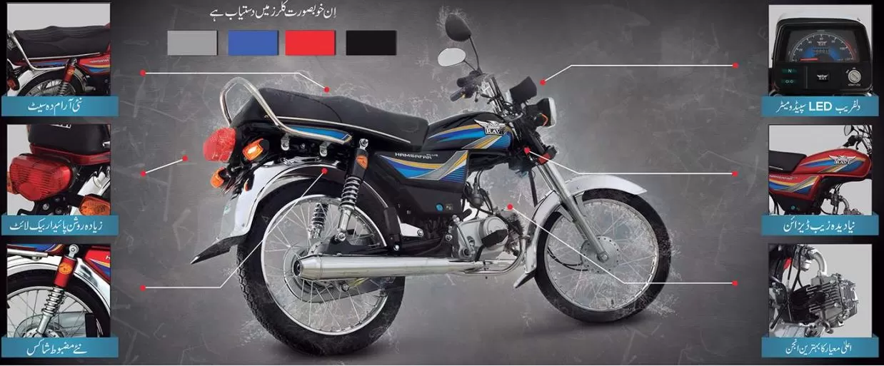 Ravi Hamsafar Plus 70cc motorcycle features