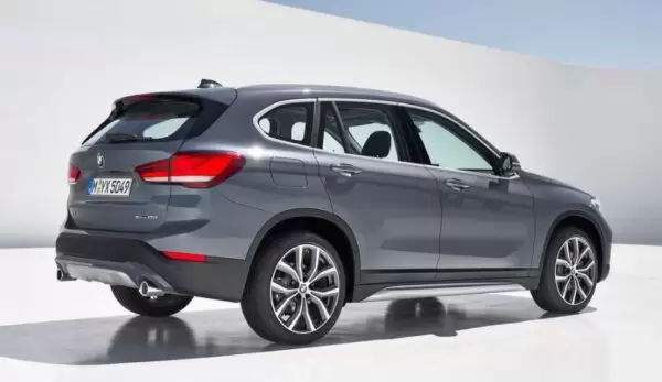 BMW X1 SUV 2nd Generation side rear and wheels view