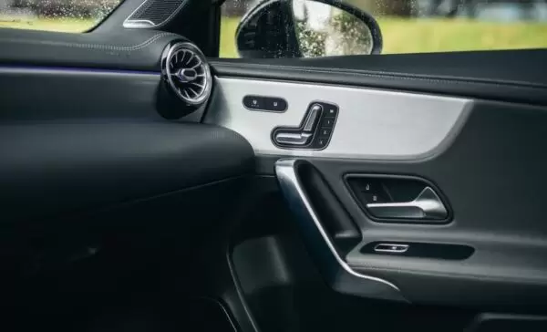 Mercedes Benz A Class 4th Generation sedan door panels inside and controls