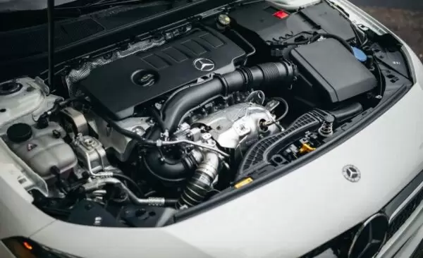 Mercedes Benz A Class 4th Generation sedan engine view