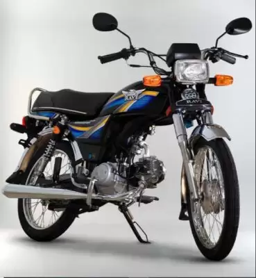 Ravi Hamsafar Plus 70cc motorcycle black front view