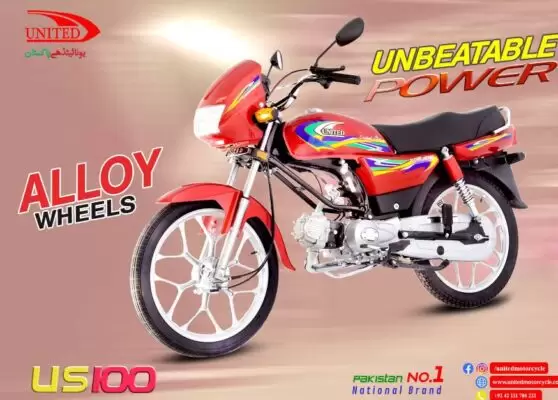 United US 100 Motorcycle with alloy wheels