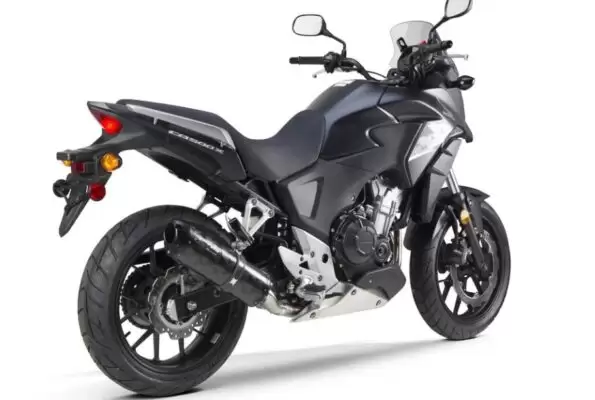 honda cbr 500r heavy bike black rear view