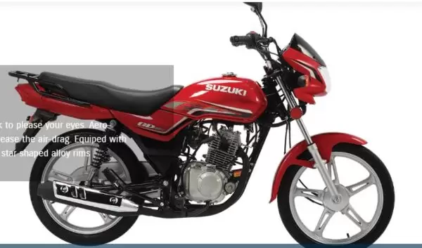 suzuki GD 110s motor bike full side view red