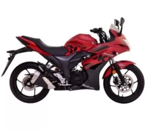 suzuki Gixxer sf heavy sports motor bike red color