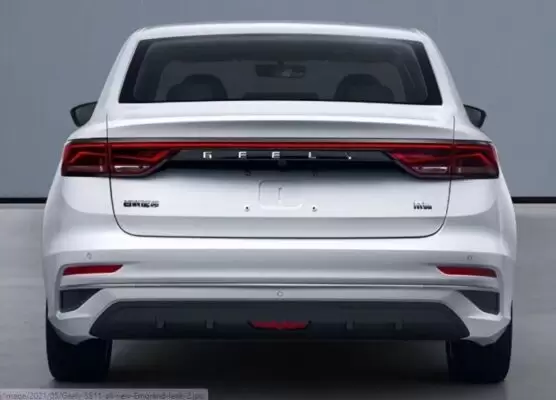 Geely Emgrand Sedan 4th Generation white full rear view